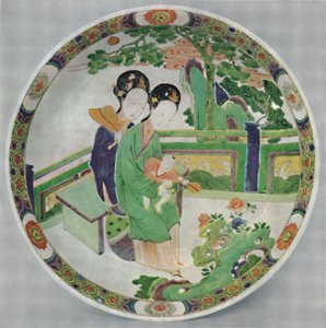Chinese Porcelain Dish, Famille Verte. Period of Kangxi, 1662-1722, 1928 by Unbekannt