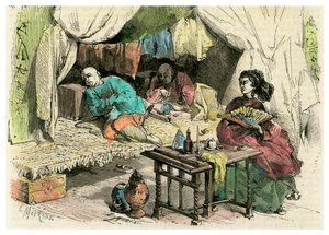 Chinese opium smokers, 19th century by Unbekannt