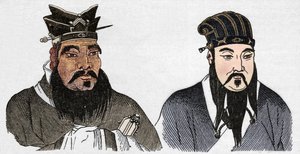 Chinese Portraits of Confucius and His Great Follower Mencius, 1907 by Unbekannt
