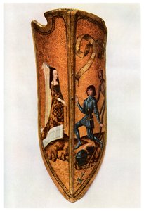 Chivalry and courtly love: Flemish parade shield, c1400, 1956