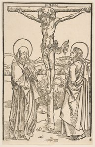 Christ on the Cross with the Virgin and Saint John by Unbekannt