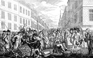Christmas Gambols, Boxing Day, 1747 by Unbekannt