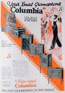 Christmas Advert for Columbia Gramophones by Unbekannt