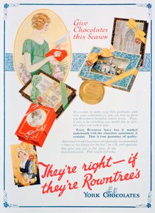 Christmas advert for Rowntrees York Chocolates by Unbekannt