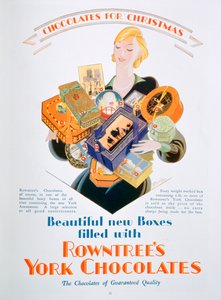 Christmas Advert for Rowntrees York Chocolates, 1928 by Unbekannt