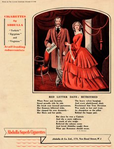 Cigarettes by Abdulla - Red Letter Days: Betrothed by Unbekannt