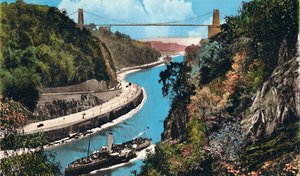 Clifton Suspension Bridge from Leigh Woods, Bristol, c1940s by Unbekannt