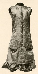 Coat and Full Breeches of Dark Red Flowered Silk by Unbekannt