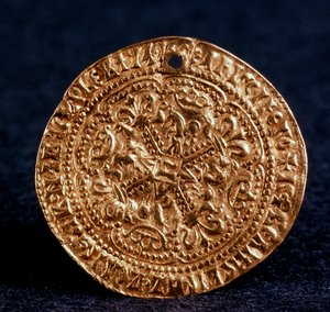 Coin Korabelnik of Tsar Ivan III Averse: blossom cross by Unbekannt