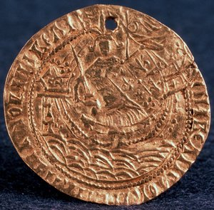 Coin Korabelnik of Tsar Ivan III, Reverse: Ruler on His Ship by Unbekannt