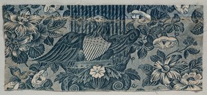 Copperplate Printed Cotton Fragment with American Eagle by Unbekannt