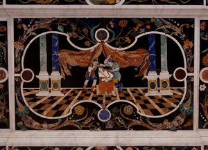 Corbarelli, St. Corona church, stone inlay work by Unbekannt