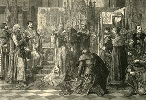 Coronation at Cracow of Louis I of Hungary as King of Poland by Unbekannt