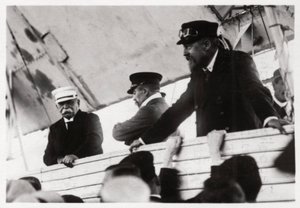 Count Zeppelin and Dr. Eckener in a Zeppelin Gondola, Schwaben, Germany by Unbekannt