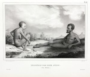 Couple of Aborigines from Tasmania (Australia)