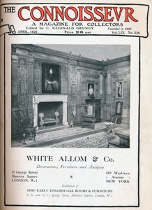 Cover of The Connoisseur, April 1921 by Unbekannt