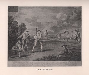 Cricket in 1743, 1912 by Unbekannt