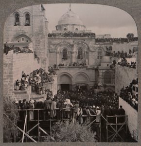 Crowds Filling Every Niche of the Holy Sepulchre Church, c1900 by Unbekannt