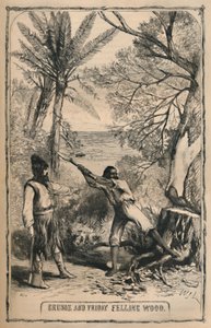Crusoe and Friday Felling Wood by Unbekannt