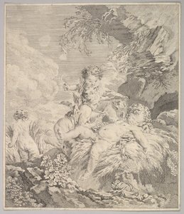 Cupids Tickling Each Other by Unbekannt