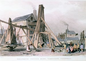 Dalcoath copper mine, Camborne, Cornwall, c1830 by Unbekannt