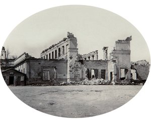 Damaged building in Sevastopol after the Crimean War, Crimea by Unbekannt
