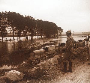 Damaged vehicles, Meuse, northern France, c. 1914-1918 by Unbekannt