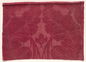 Damask with Leaf and Floral Design by Unbekannt