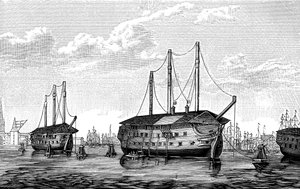 Danish Prison-Ships Dronning Maria and Waldemar, Copenhagen, 1848-1849