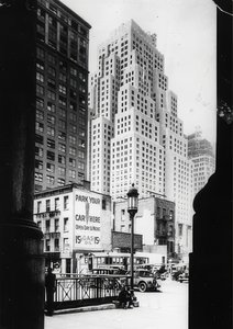 The 40-Story Building of the Standard Oil Company and the Customs House on the Right. New York. Around 1935
