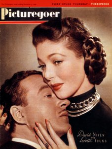 David Niven and Loretta Young, actors, 1946 by Unbekannt