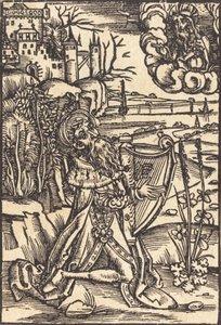 David Playing the Harp, c. 1500 by Unbekannt