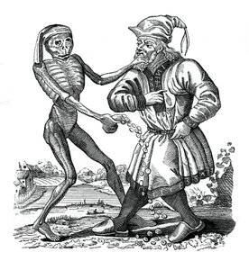 Death and the Jew, an episode from the Dance of Death, 1441, 1870 by Unbekannt