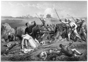 Death of Major Skene and his wife at Jhansi by Unbekannt