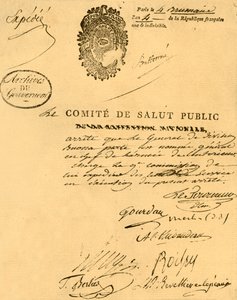 Decree of the Committee of Public Health, 26 October 1795 by Unbekannt