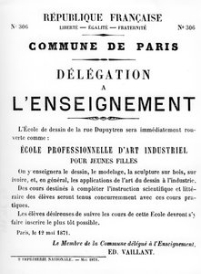 Delegation to Education, from French Political Posters of the Paris Commune by Unbekannt
