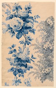 Design for Flowered Fabric or Wallpaper, 1880-90 by Unbekannt
