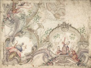 Design for a Ceiling Decoration with Chinoiseries