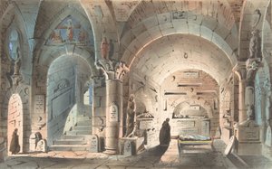 Design for a Stage Set: Crypt Scene, 1830-40