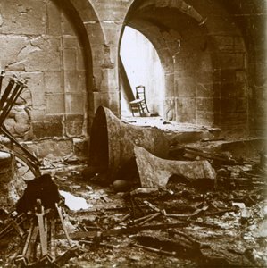 Destroyed Church, Marne, Northern France, c1914 by Unbekannt