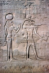 Detail of a Relief of Sekhmet and Knum, Temple of Khnum by Unbekannt