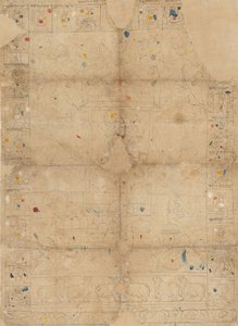 Diagram for a Pichawai Depicting the Sharad Purnima the Autumn Full Moon by Unbekannt