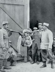 Distractions at the Front, the Human Serpent, France, World War I, 1915 by Unbekannt