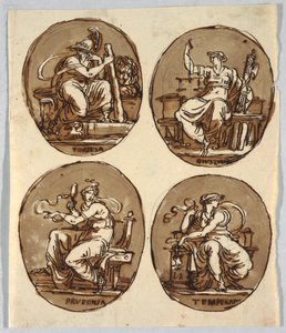 Drawing, Four Ovals
