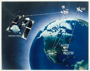 Drawing of Hubble Telescope by Unbekannt