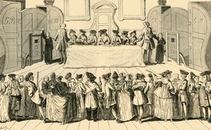 Drawing the State Lottery at Guildhall, 1751, c1872 by Unbekannt