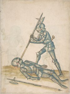 Drawings Showing Combat on Foot Champ Clos by Unbekannt