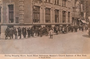 During Shipping Hours, South Street Entrances, Seamens Church Institute of New York, c1888 by Unbekannt