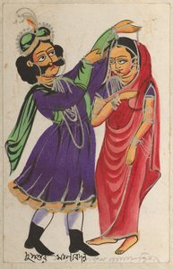 Dusmanta Garlanding Shakumtala, 1800s