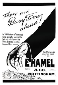 E. Hamel & Co. advert - There are busy times ahead! by Unbekannt